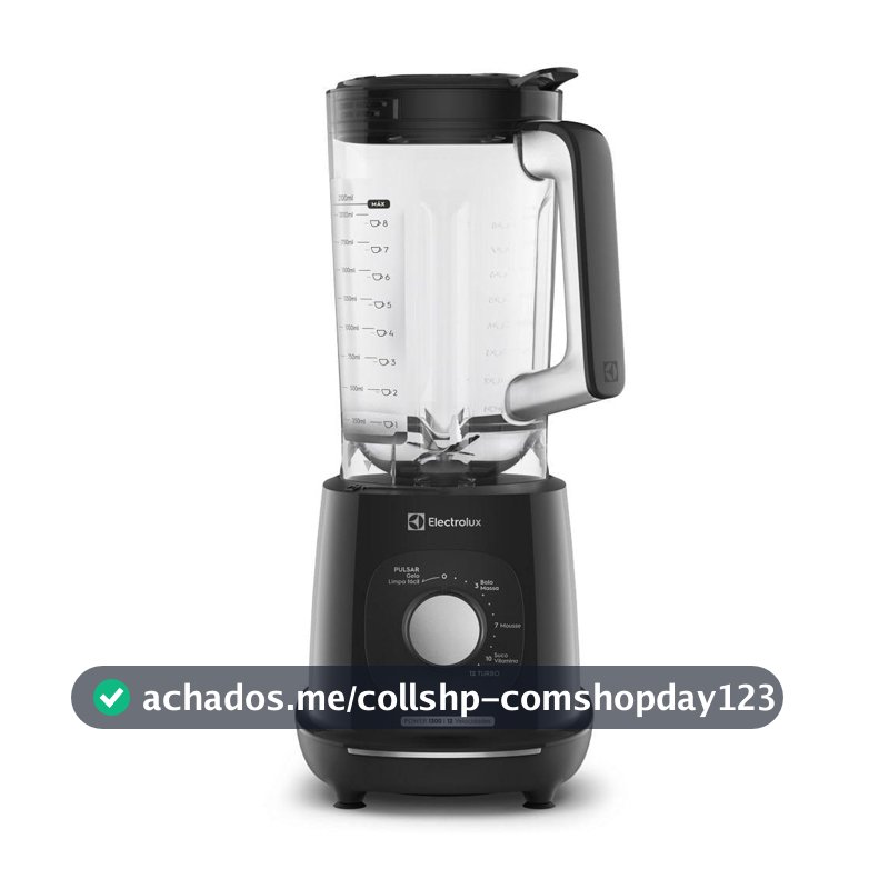 Liquidificador Electrolux 1300W 3.2L Efficient TriForce 12 Velocidades Preto (EBL1300)