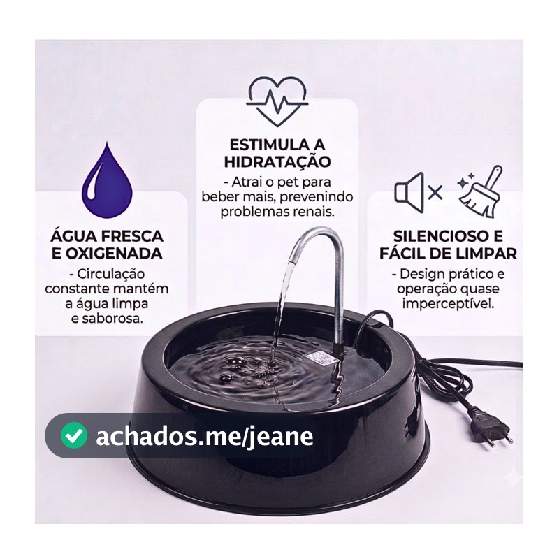 Kit Fonte Bebedouro  Gatos Cães Completo 1,2 Litros Automático Fonte Bebedouro Gato  Pet Automático.