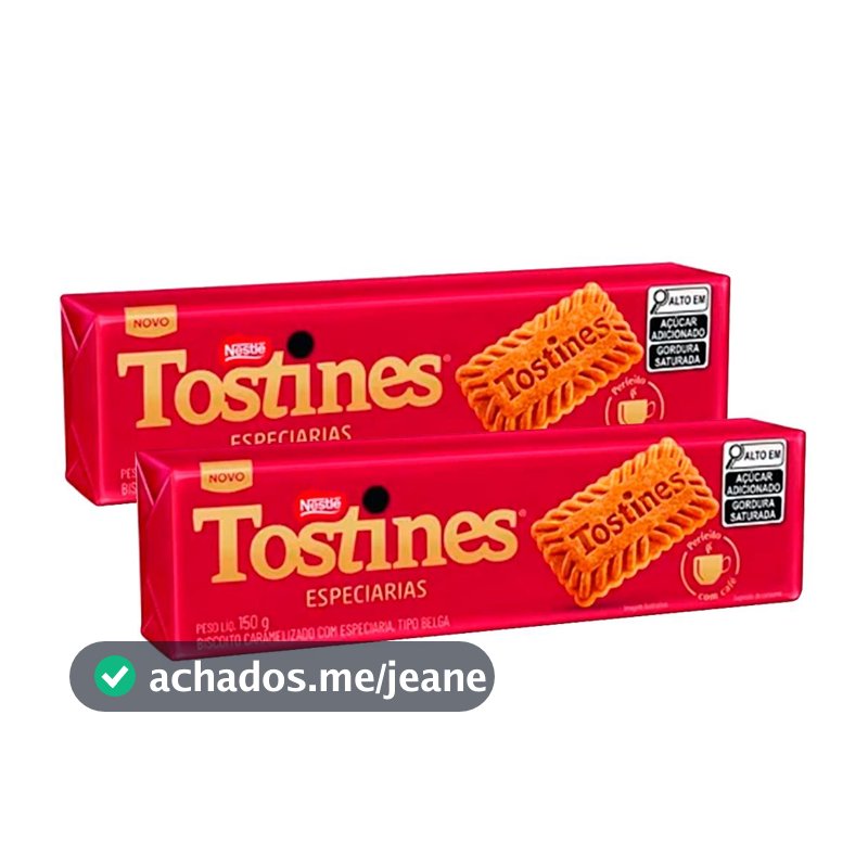 Kit 2 Biscoitos Doces Tostines Especiarias 150g - Nestlé