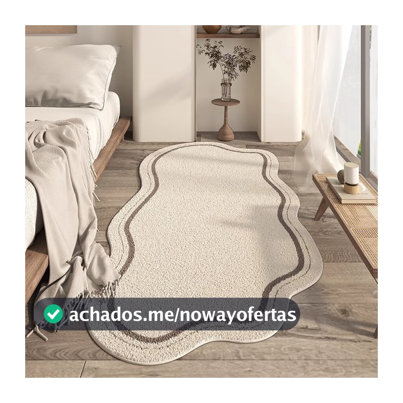 Tapete Longo de Imitação para Quarto, Cabeceira de Caxemira Macia e Resistente a Manchas, Decoração de Sala de Estar