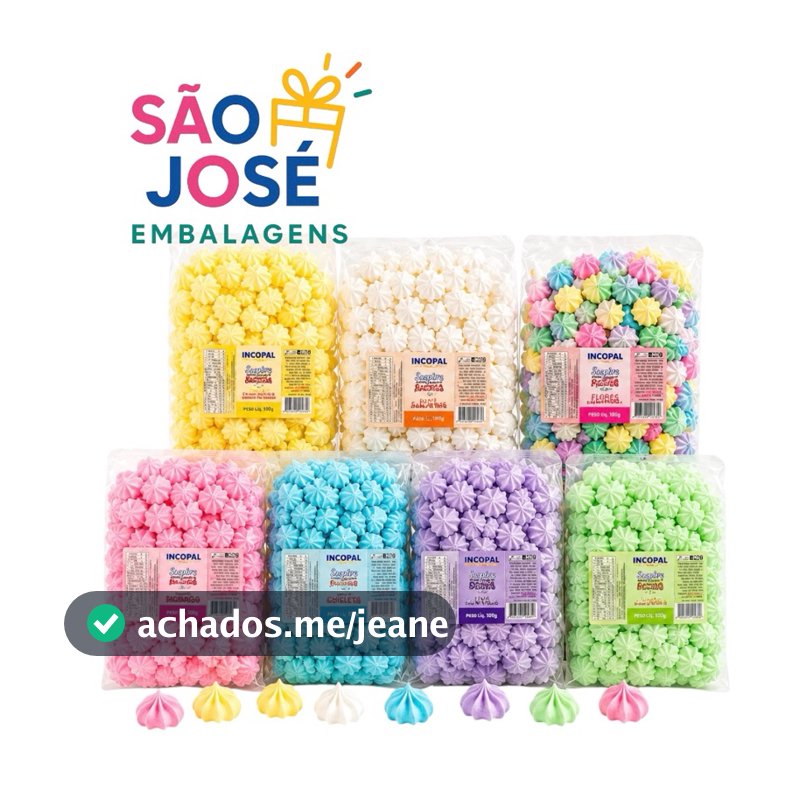 200 Mini Suspiro p/ lembrancinha - 1x140g