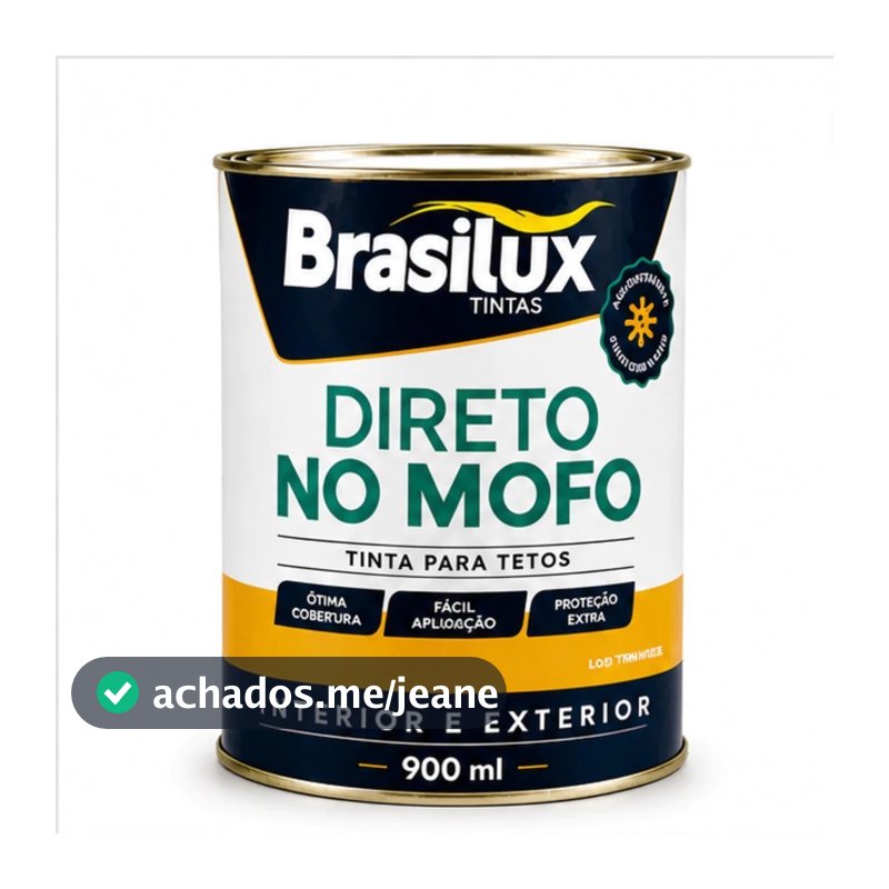 Tinta Direto No Mofo Brasilux Branco Fosco 900ml- Tinta Acrilica Teto Banheiro Umidade