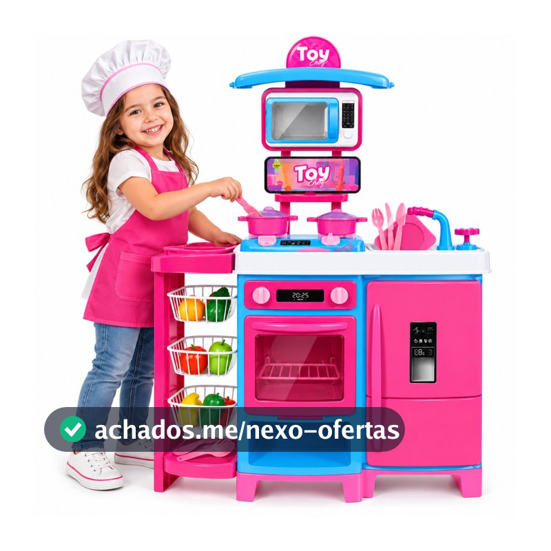 Cozinha Infantil Grande Completa Com Fogãozinho, Acessórios De Culinária Brinquedo Interativo