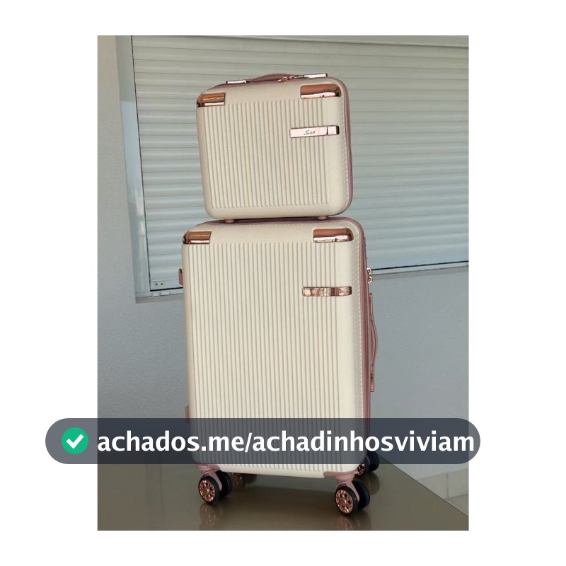Kit Mala De Bordo+Frasqueira, Alto Qualidade,4 Double wheel Roda Gira 360 Grau/ mala de viagem