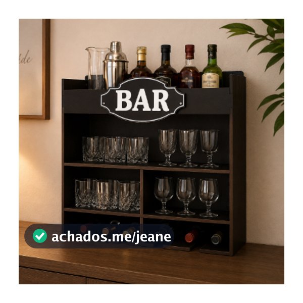Bar Porta Bebidas MDF Adega Barzinho Parede Decoração Casa
