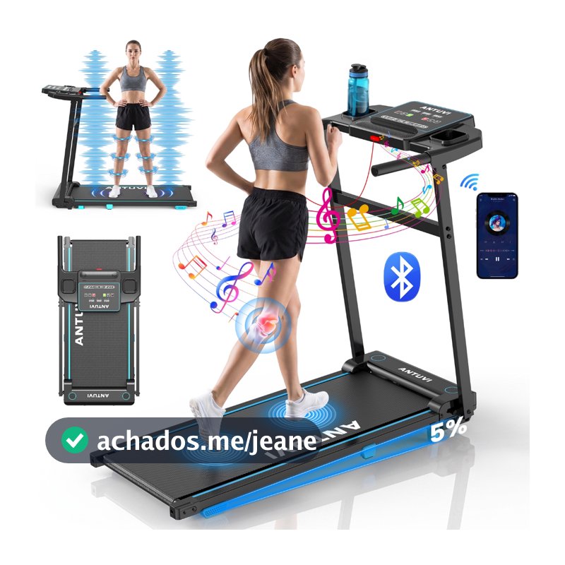 Esteira Elétrica Ergométrica 12km Dobrável Fitness 120kg Este Com Bluetooth