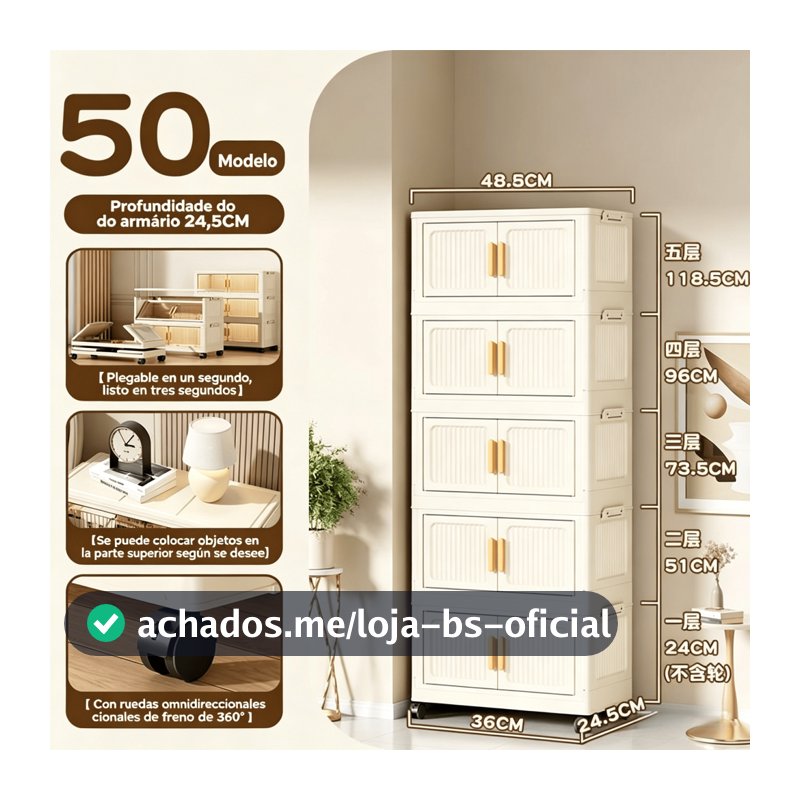 Armário dobrável com rodinhas kit caixa organizadora com tampa organizador guarda roupa empilhavel