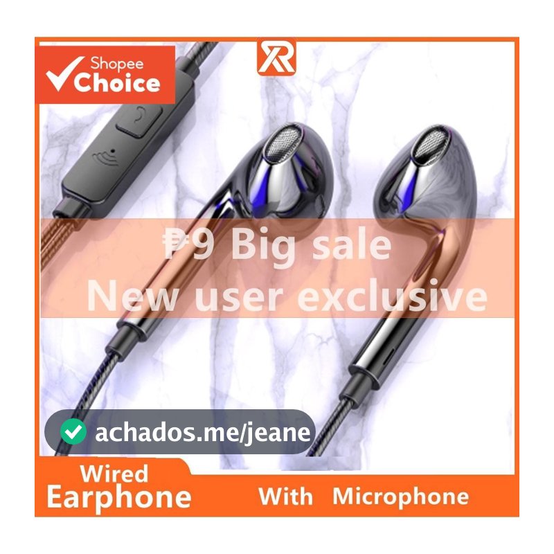 XINRAN Fones De Ouvido Com Fio Cancelamento De Ruído Intra-Auriculares Para Smartphones