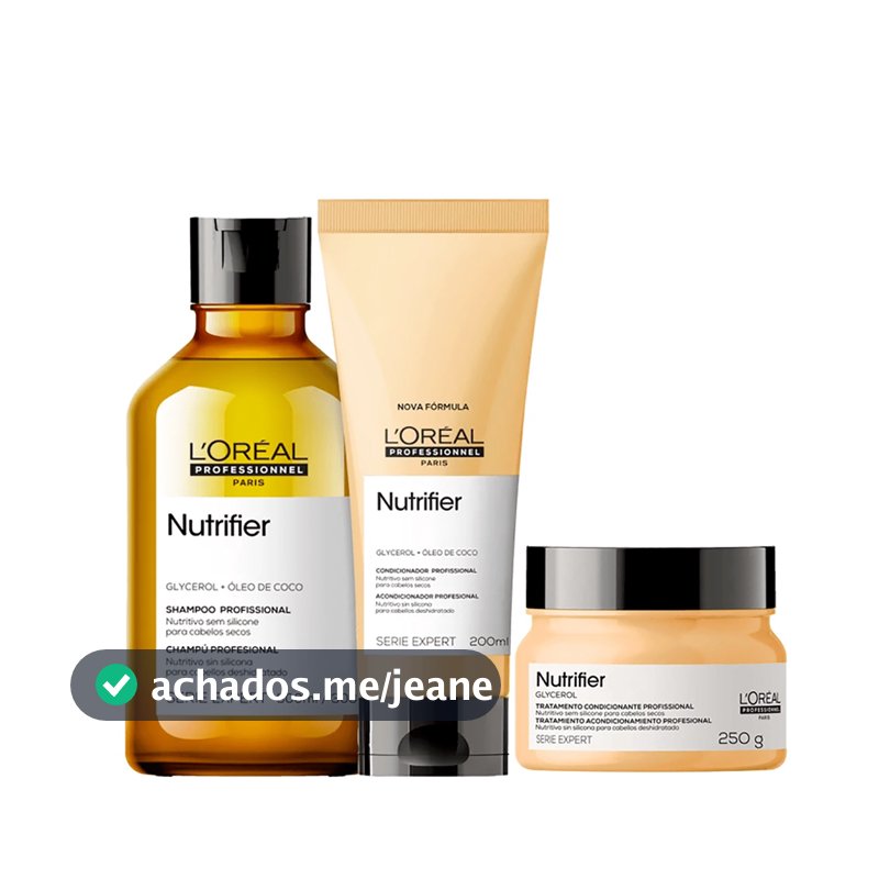 L'oreal Nutrifier Shampoo, Condicionador e Máscara