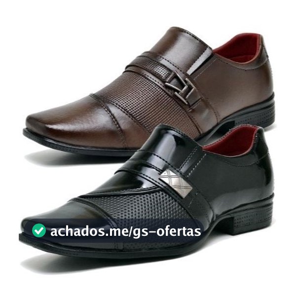 Kit 2 Pares de Sapato Social Masculino Oxford Moderno com Fivela