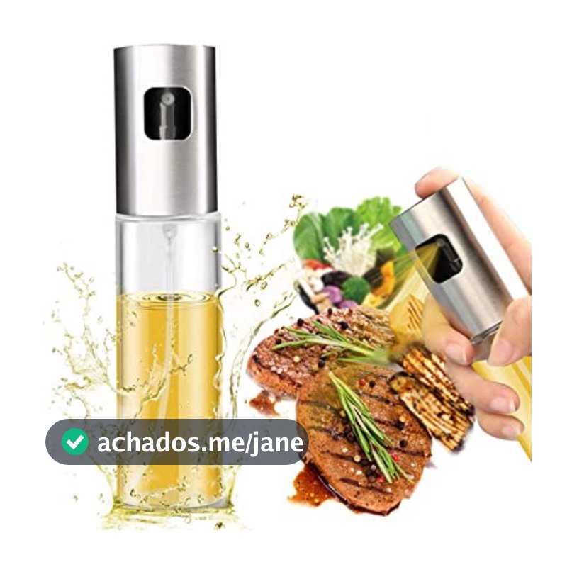Spray de Azeite Pulverizador Borrifador Vidro INOX
