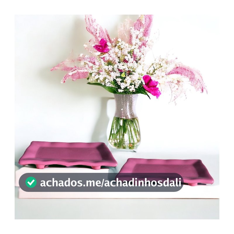 Kit c/ 2 Porta Docinho Ondulado Cerâmica Decoração de Festa Suporte Aniversário Chá de bebê