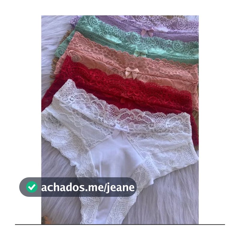 Kit Calcinhas Fio Duplo Sexy Feminina Lateral em Renda Lingerie Feminina Forro em Algodão
