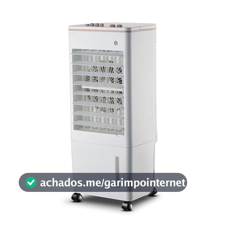 Climatizador de Ar Portátil Umidificador 8 Litros 4 Funções 65w Zellox
