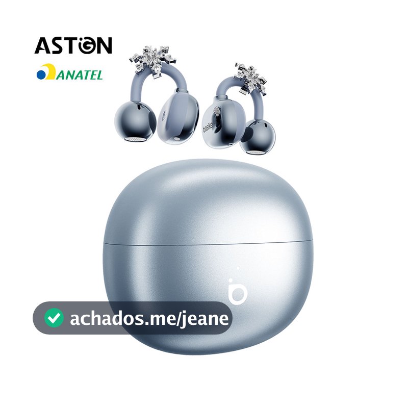 Astgn X Basike Fone de OuvidoSemFioBluetooth TWS Tipo Clipe com Pingente Removível IPX5 30h Bateria