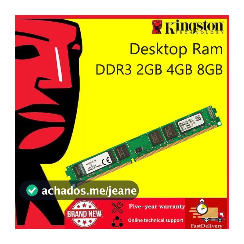 Kingston DDR3 PC RAM 4GB 8GB DDR3 1333/1600MHz Memória Desktop 8GB DDR3L 1600 1.35V Computador