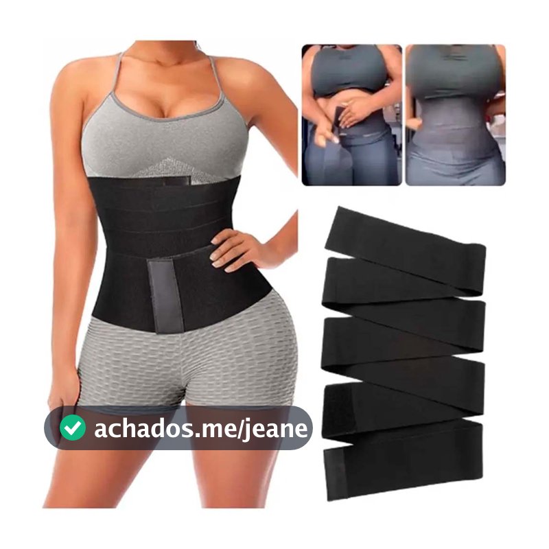 Cinta Modeladora Cintura Invisivel Faixa Queima Gordura 5mts