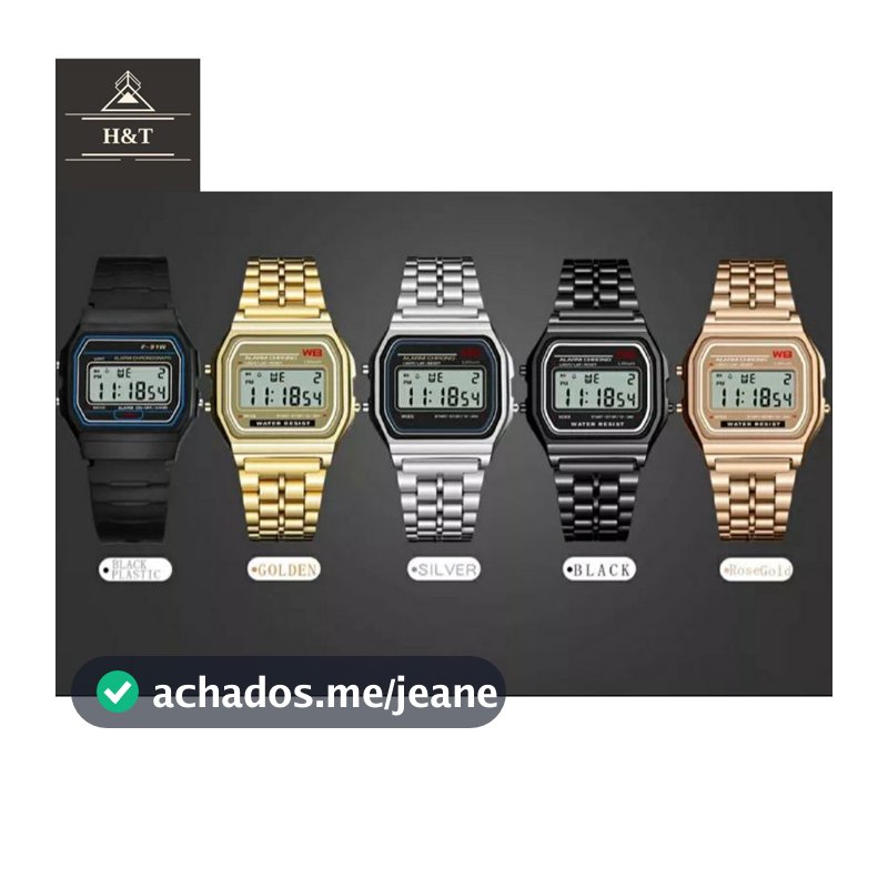 Relógio Retrô Vintagem Unissex metal digital feminino e masculino