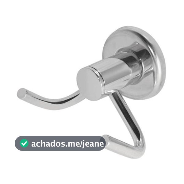 Porta Toalha Rosto Duplo Gancho Cabide Aço Inox Alumínio