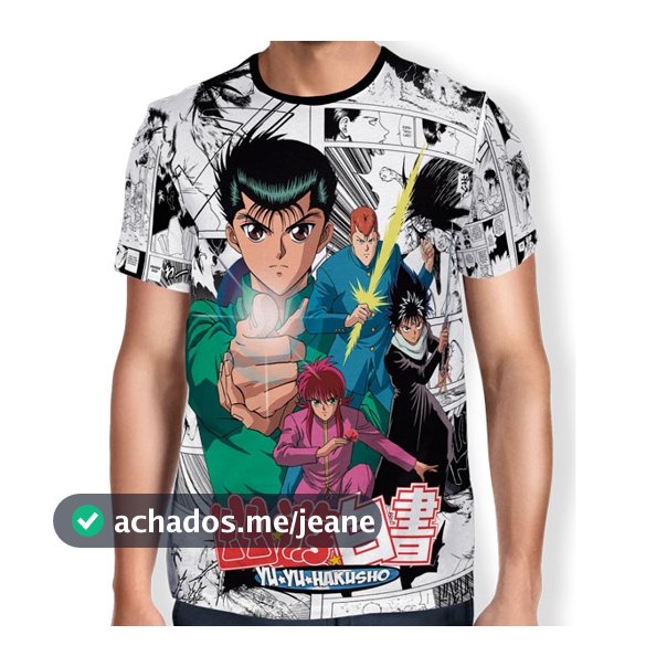 Camisa Full Print Yu Yu Hakusho - Yusuke Hiei Kurama Kuwabara