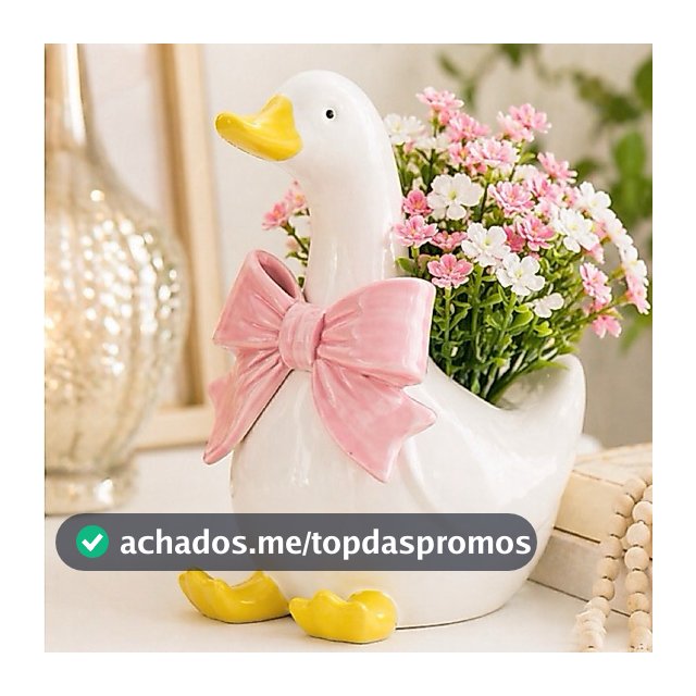 Vaso Decorativo Pata com Laço Rosa | Porta Flores Pintado a mão e laqueado alto brilho