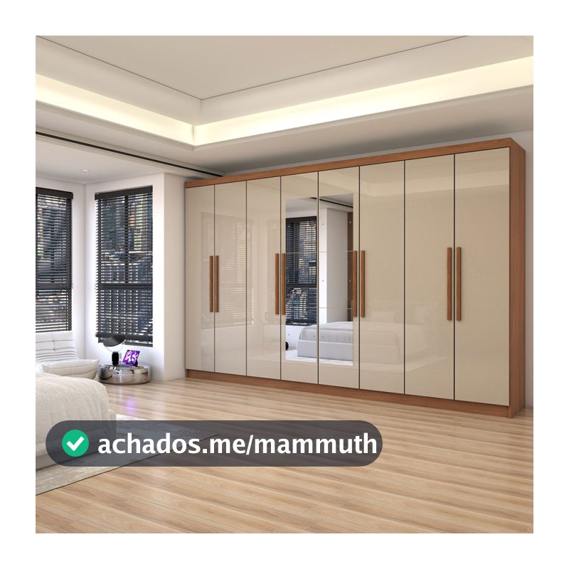 Guarda-Roupa Casal Odisseia 8 Portas 4 Gavetas com Espelho - Panorama Móveis