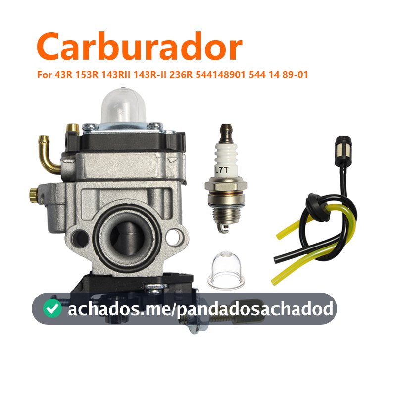 Carburador Roçadeira 2 Tempos para 143R 153R 143RII 143R-II 236R Substituição 544148901 544 14 89-01
