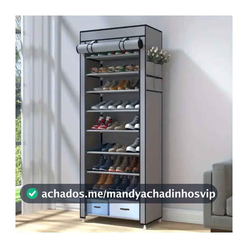 Sapateira com 9 Prateleiras 9 andares para Organizar Sapatos Calçados Chinelo Roupa Objetos 24 Pares a
