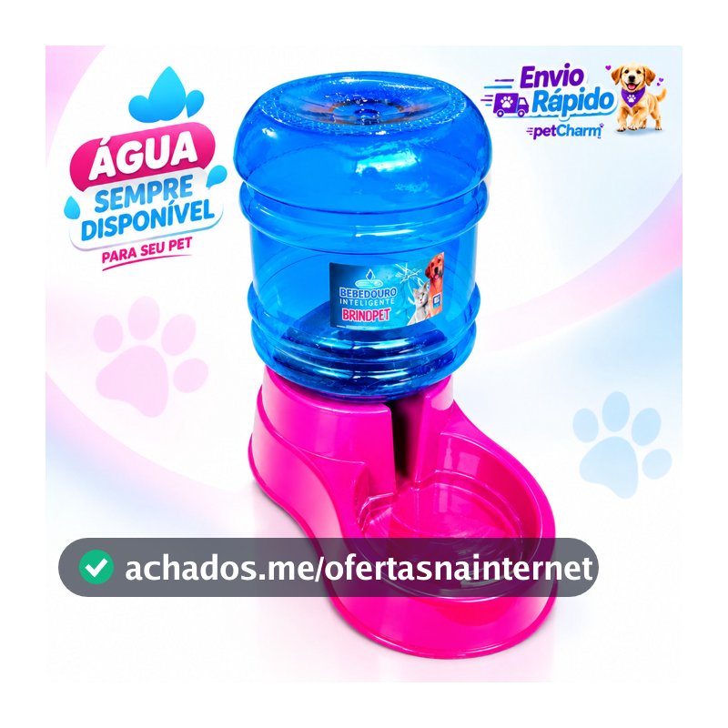Bebedouro Automático Grande Cachorro Gato Galão de 10 Litros