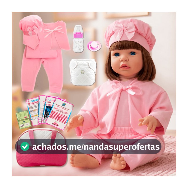 Boneca Bebê Reborn Realista Original de Silicone Menina Pode Dar Banho Envio Imediato