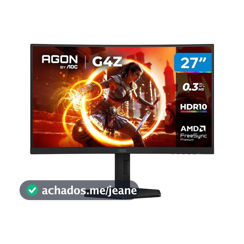 Monitor Gamer Curvo AOC Gaming C27G4Z/P 27" Full HD 300Hz 0,3ms HDMI C27G4Z/P/57