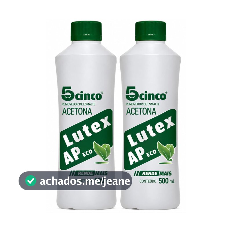 Kit 2 Removedor De Esmalte 5cinco Lutex Ap Eco 500ml