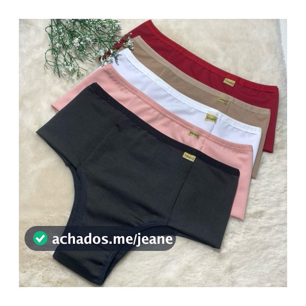 Kit 5 Calcinha Pala Dupla Premium Segura Barriga Confortável Reforçada Lingerie