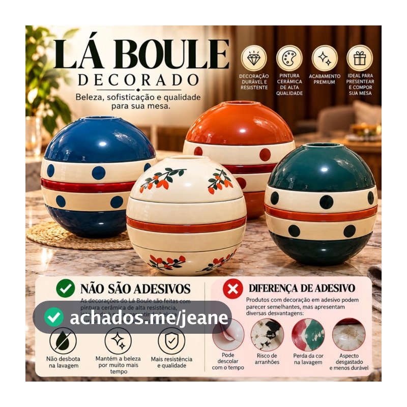 Centro de Mesa Decorativo 5 em 1 Modelo Lá Boule 2 Travessas + 2 Bowls + 1 Prato  Mesa Posta Petisqueira Decorativa