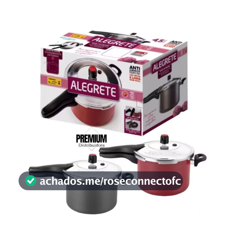 Panela Pressão 4,5 Litros Fechamento Externo Antiaderente Teflon Varias Cores Cozimento Rapido