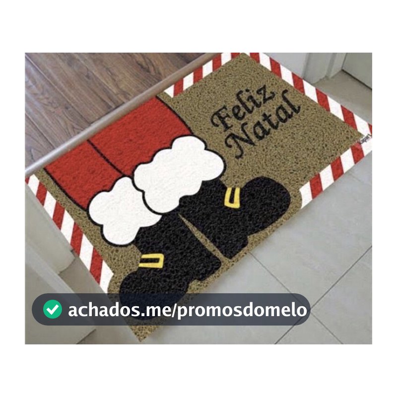 Tapete Capacho Natalino Feliz Natal 0,60 cm x 0,40 cm.
