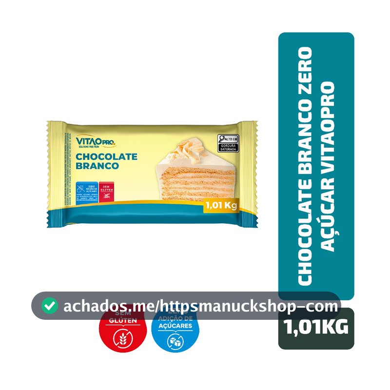Chocolate Branco Zero Açúcar VitaoPRO 1,01 Kg