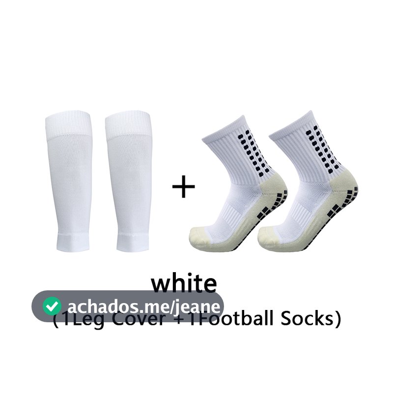 Novas meias protetoras de joelhos de futebol desportivo + conjunto de meias antideslizantes