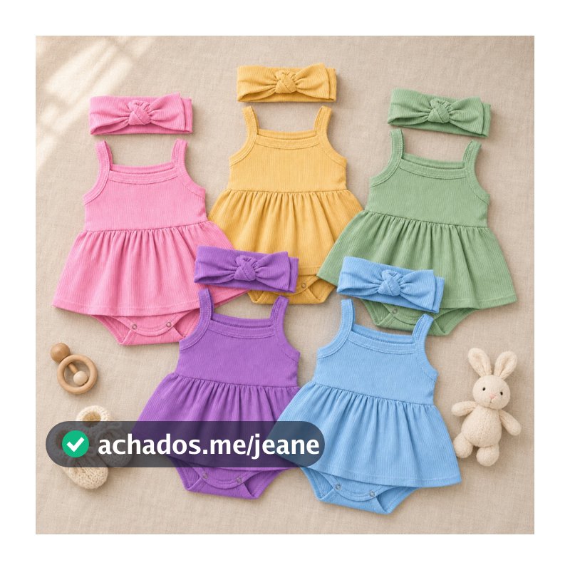 Body Vestido Infantil Canelado Tapa Fralda De Pressão Conforto Kit 2, Kit 3 e Unidade