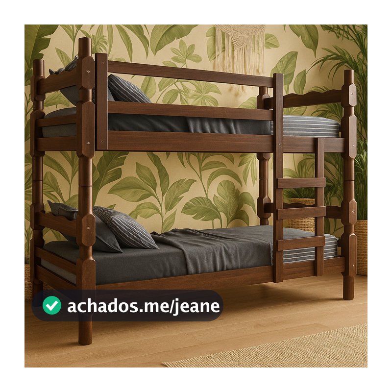 Beliche Madeira Maciça - vira 2 Camas - para Colchão 78/88 x 188cm Porto Multimóveis VCR4138