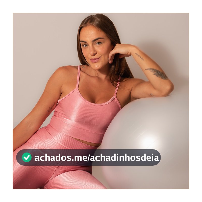 Conjunto Fitness Feminino Top e Legging Canelado Wonder Poliamida