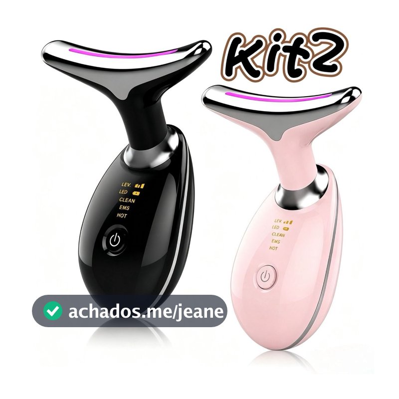 Massageador Facial Golfinho LED | Fototerapia, Hidratação e Rejuvenescimento