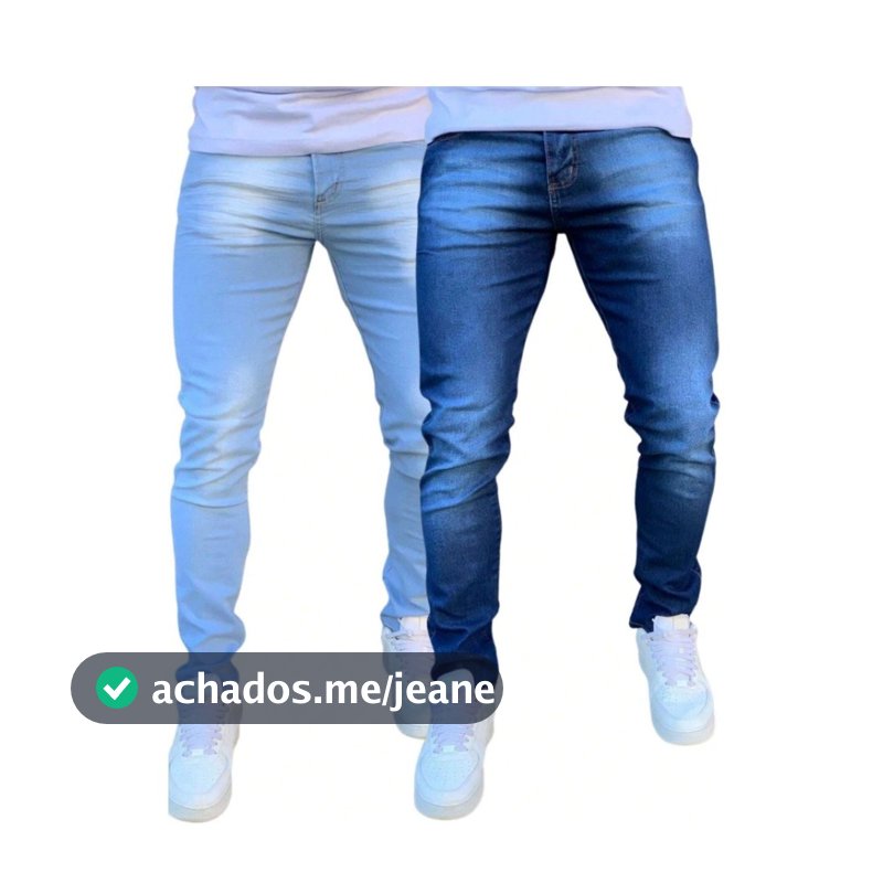 kit calças jeans masculina com elastano linha premium NF promoção