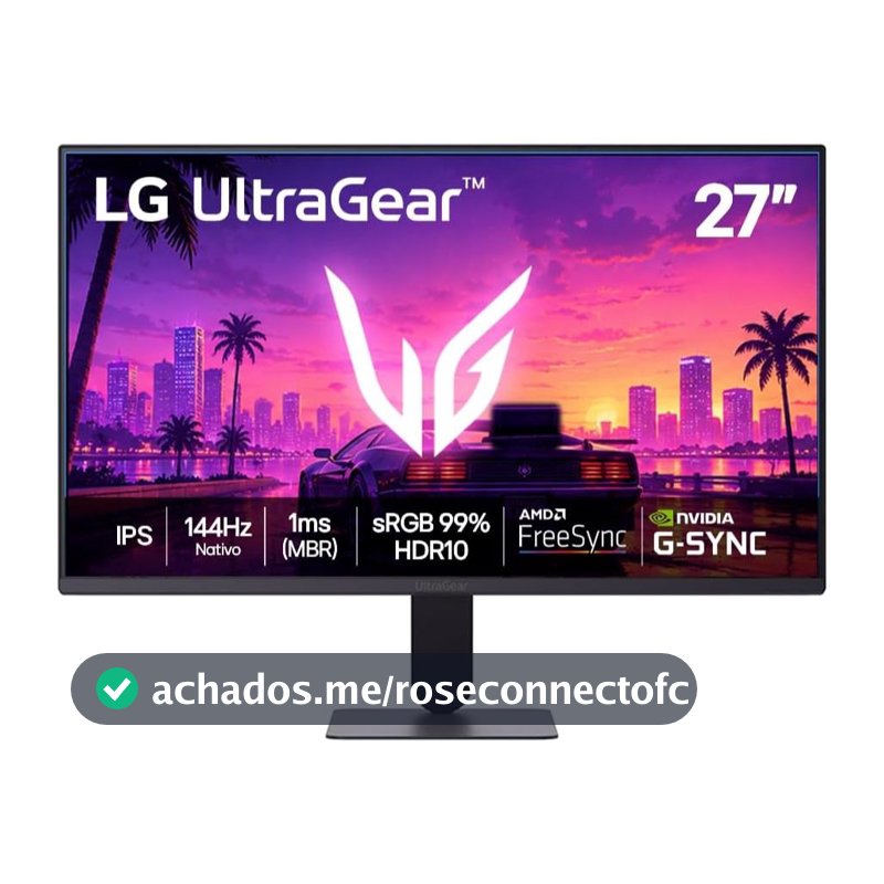 Monitor Gamer LG UltraGear 27" FHD 144Hz IPS - 27G411B-B