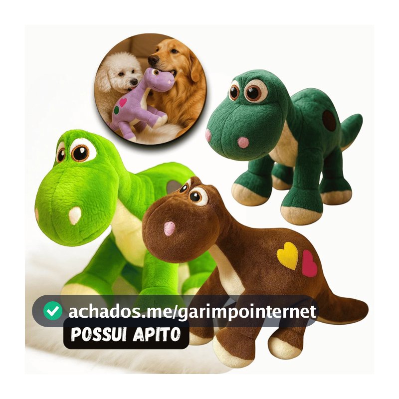 Brinquedo Pet Pelúcia com Apito Anti-Stress para Cachorro Morder e Brincar