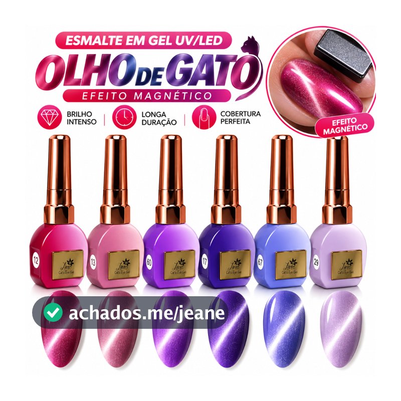 Esmalte em Gel Olho de Gato Cat Eye Efeito Magnético UV LED Manicure Unhas Profissional