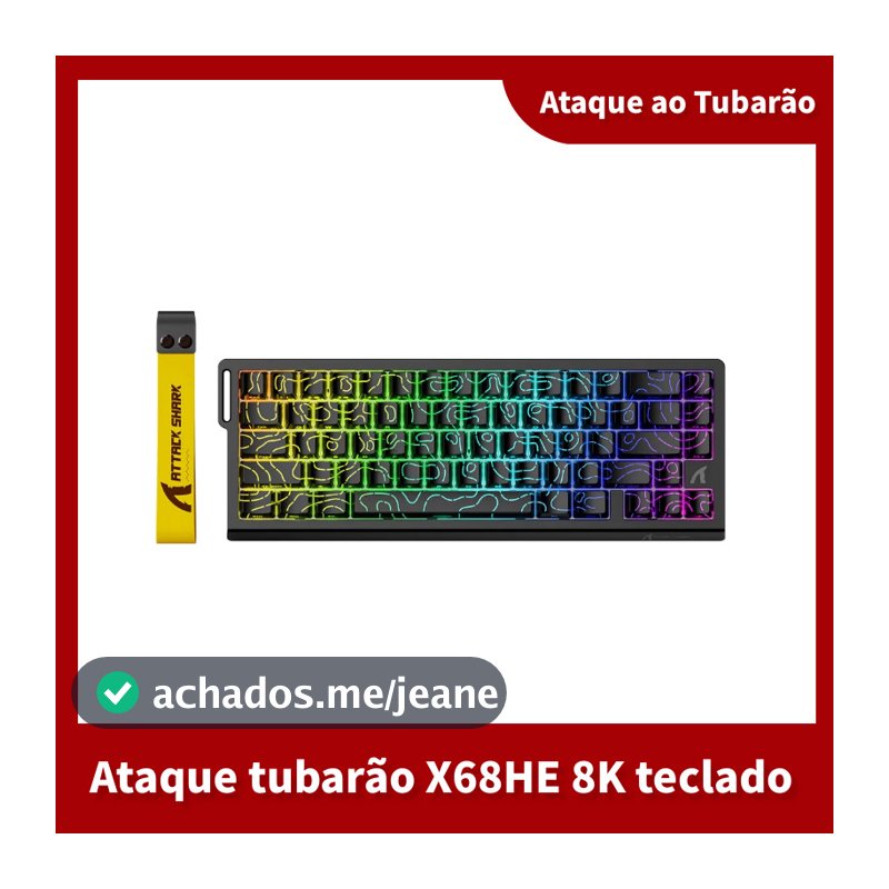 Ataque SHARK X68HE AK820 Teclado Magnético Para Jogos Mecânico Com Fio 0.01 Mm Trig Rápido 8K Hz SOCD/Rs 0.125ms 128K Ta
