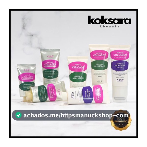 Ckd Retino Collagen Low Molecer 300 Guasha Neck Cream/Peel Talk Shot 50ml , Serum 30ml , 40ml (original E Recarga)