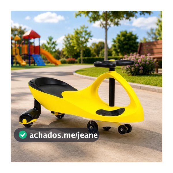 Carrinho Rolima Infantil Super Car Amarelo Divertido Resistente Facil Controle Seguro Crianças