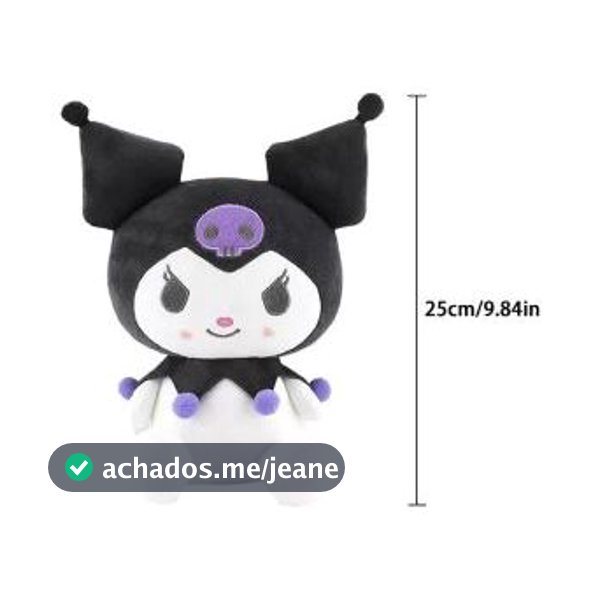 Pelúcia 25cm Kuromi Sanrio Hello Kitty My Melody
